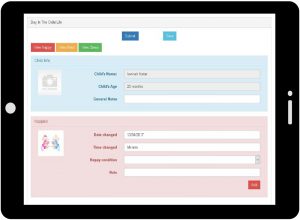 Day in the Life of a child. Record Nappies, Meals, Sleep monitoring and Notes